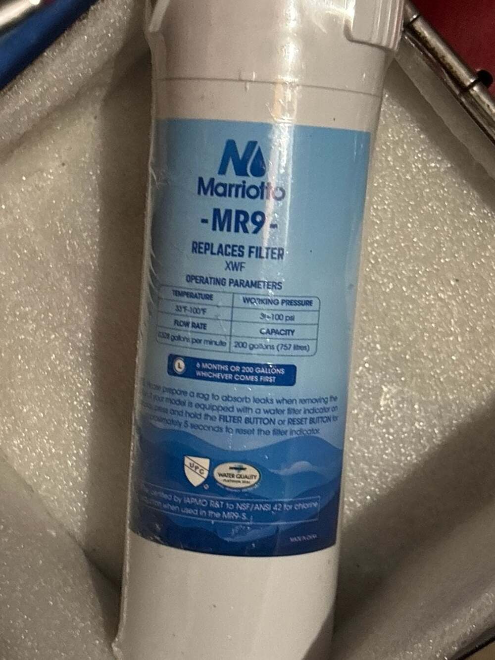 Marriotto MR9 Refrigerator Water Filter Replacement (Replaces GE XWF)